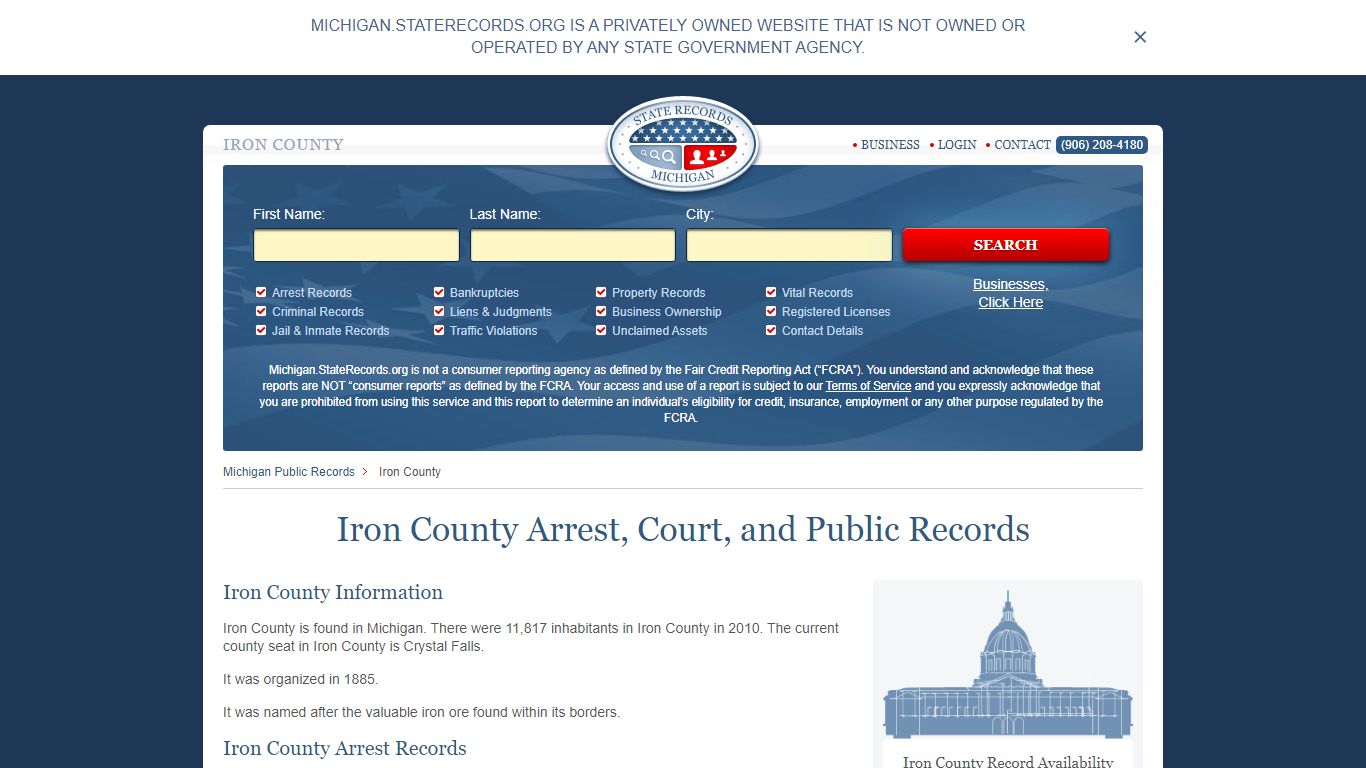 Iron County Arrest, Court, and Public Records